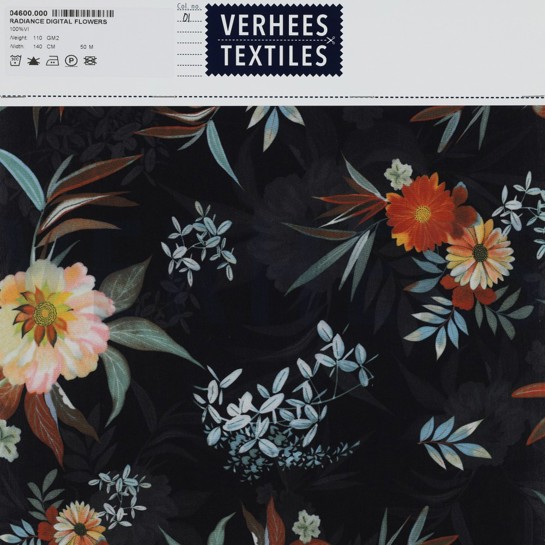 VISCOSE RADIANCE DIGITAL FLOWERS MULTICOLOUR #7