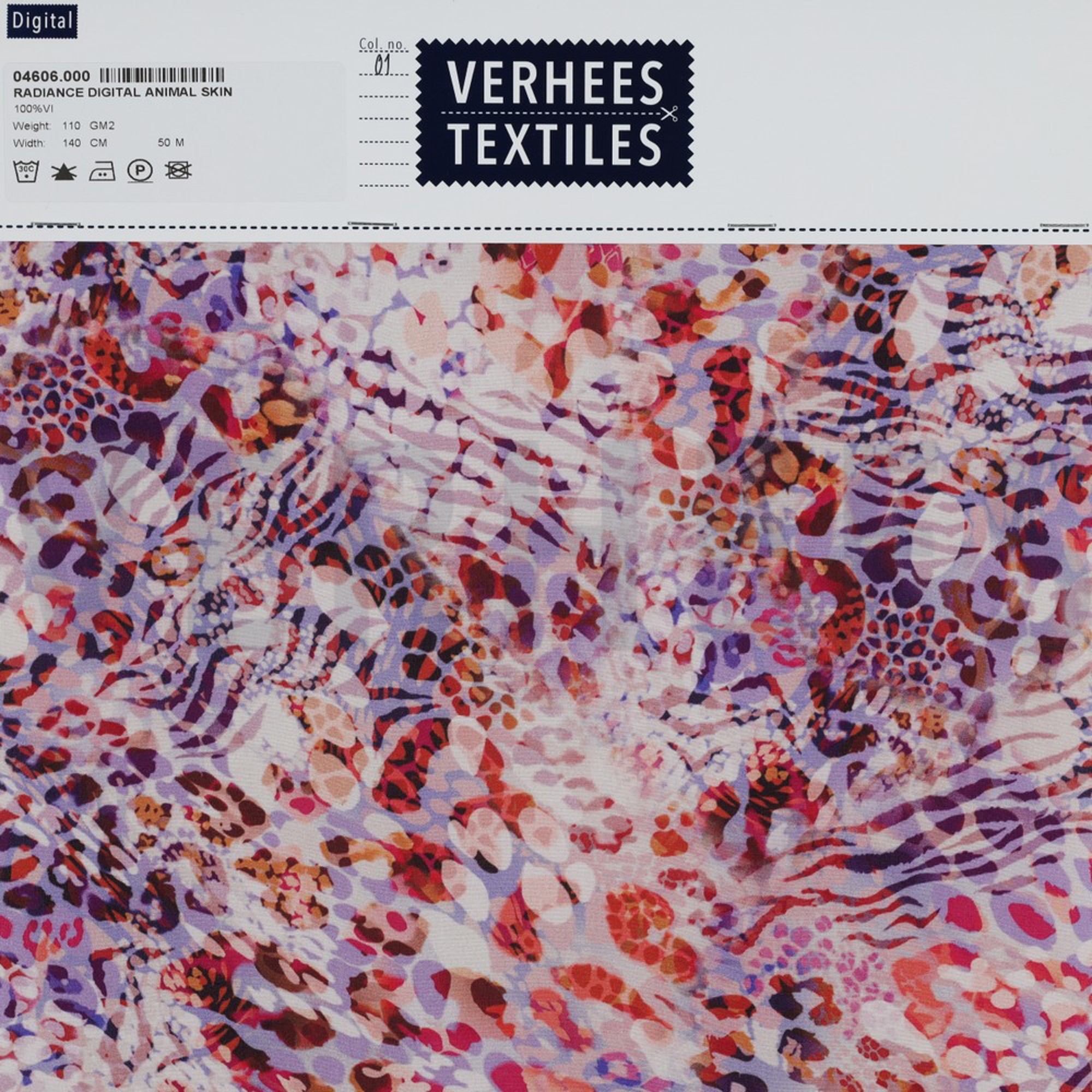 VISCOSE RADIANCE DIGITAAL DIERENHUID MULTI (high resolution) #4