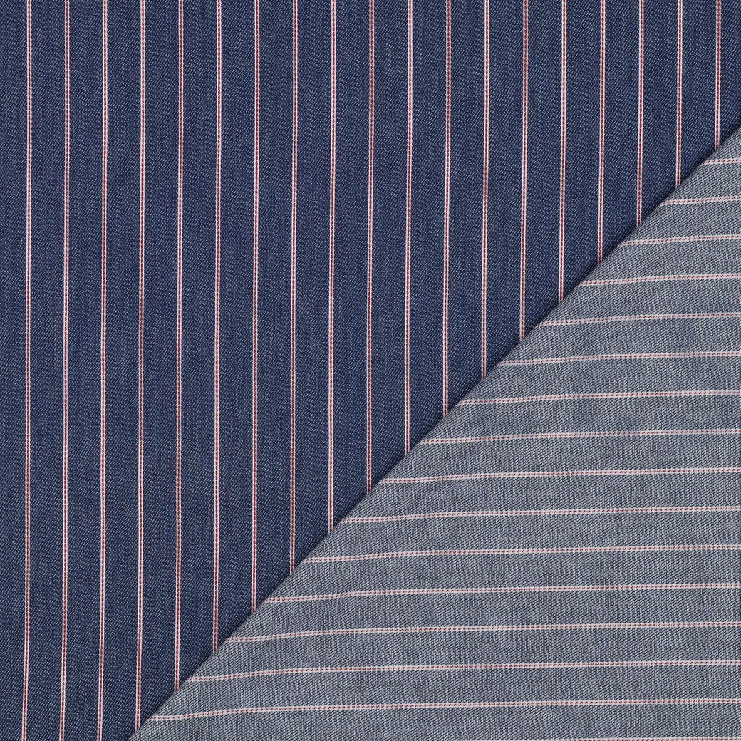 DENIM RAYURES BLEU #7