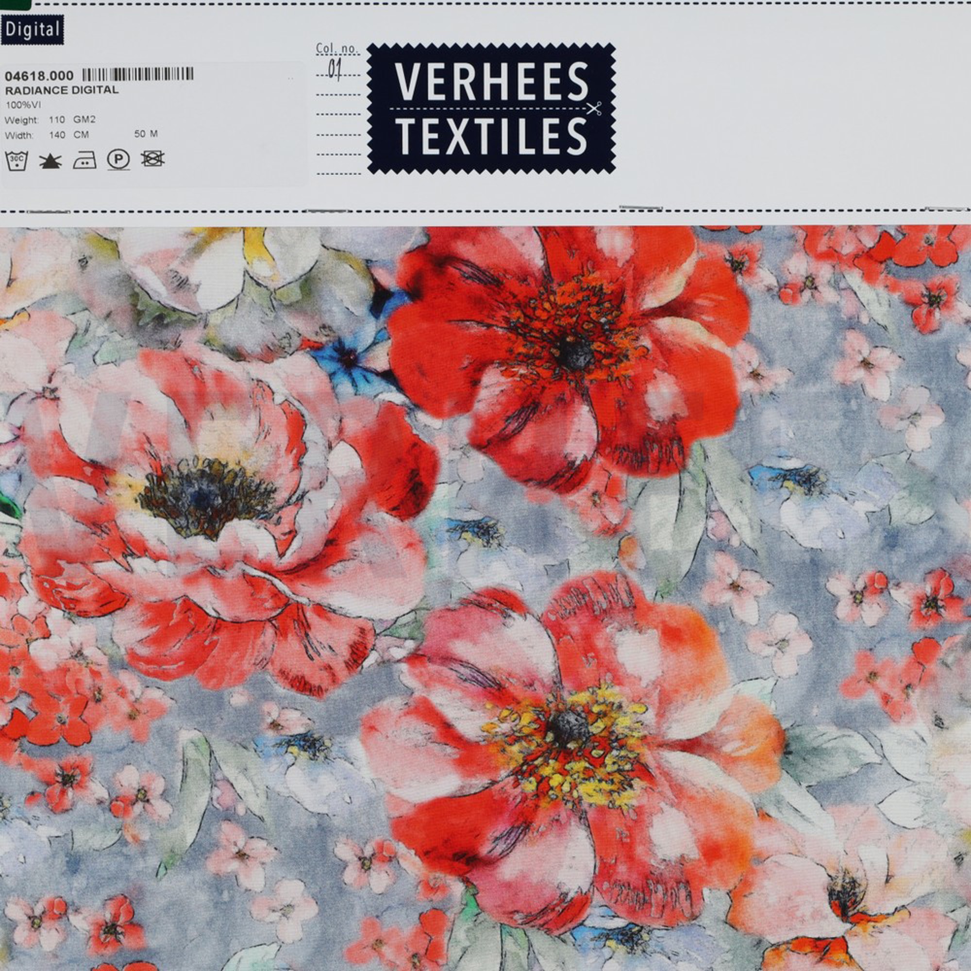 VISCOSE RADIANCE DIGITAAL BLOEMEN MULTI (high resolution) #4