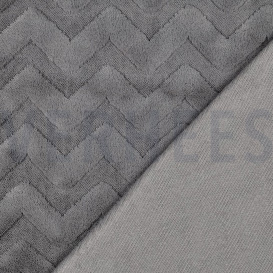 FLEECE ABSTRACT GRAU #7