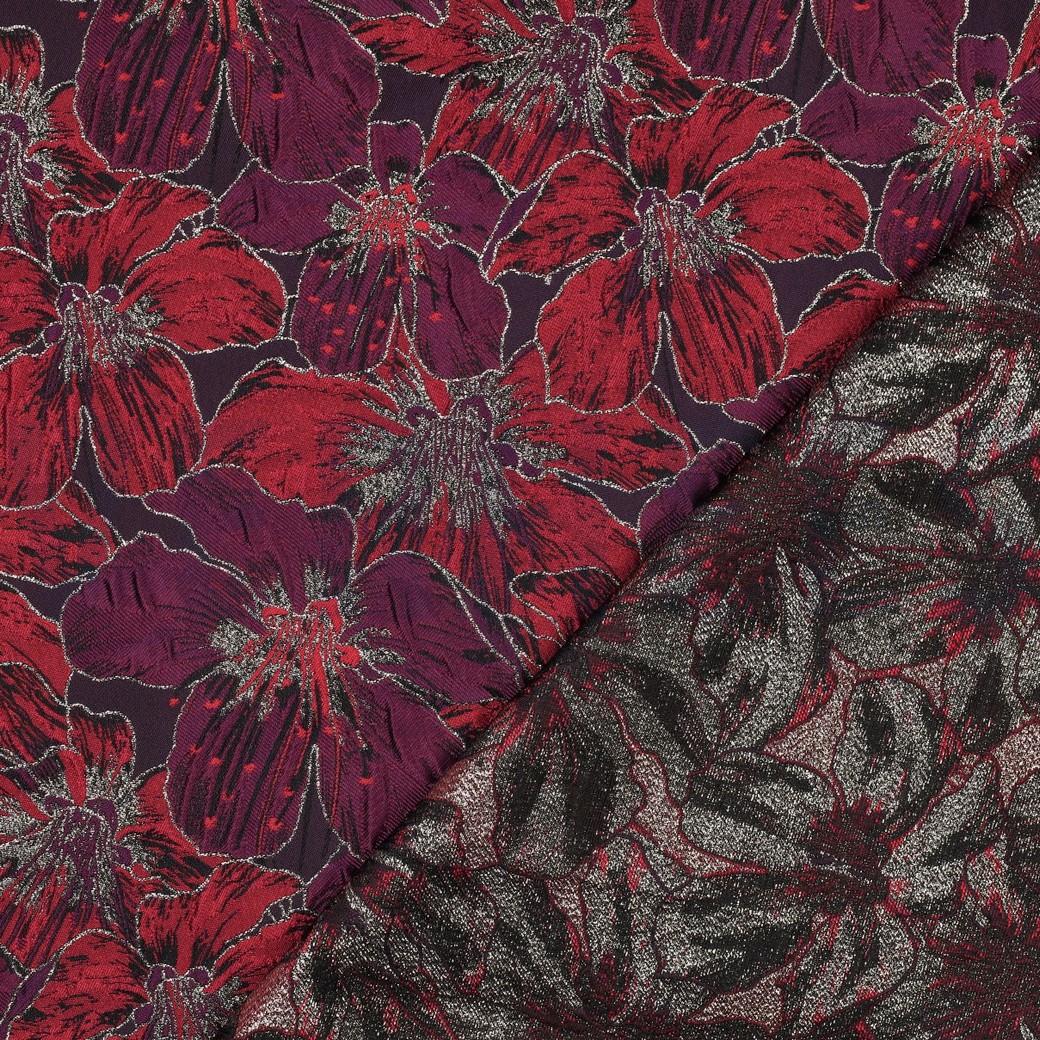 JACQUARD BLOEMEN PAARS #7