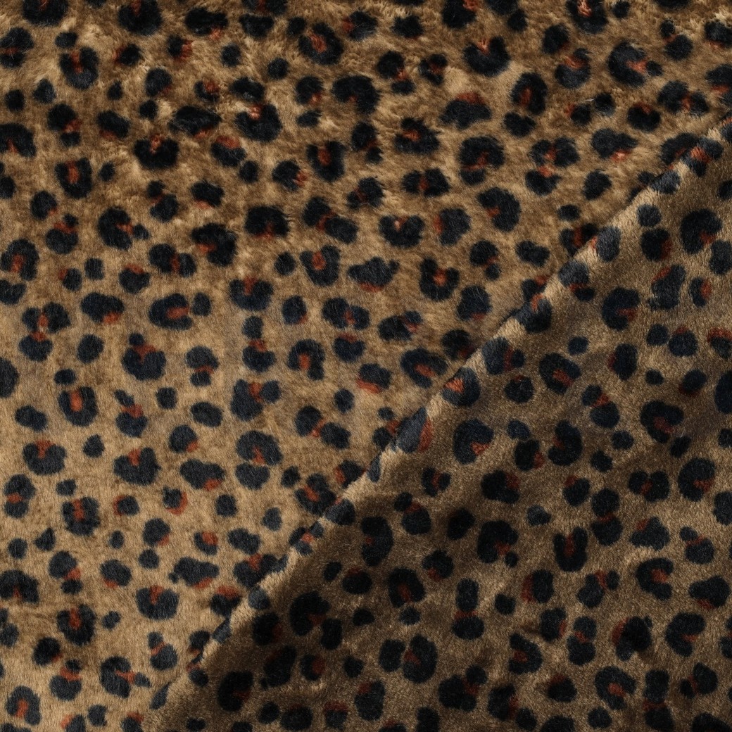 FLEECE BEIDSEITIG TIERHAUT BRAUN #7
