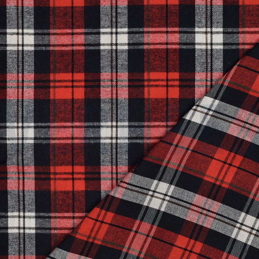 BRUSHED YARN DYED CHECKS RED #7