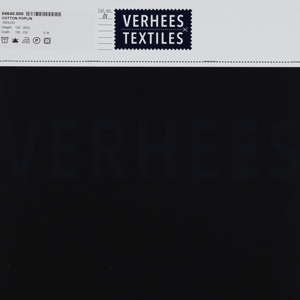 FINE POPLIN BLACK #7
