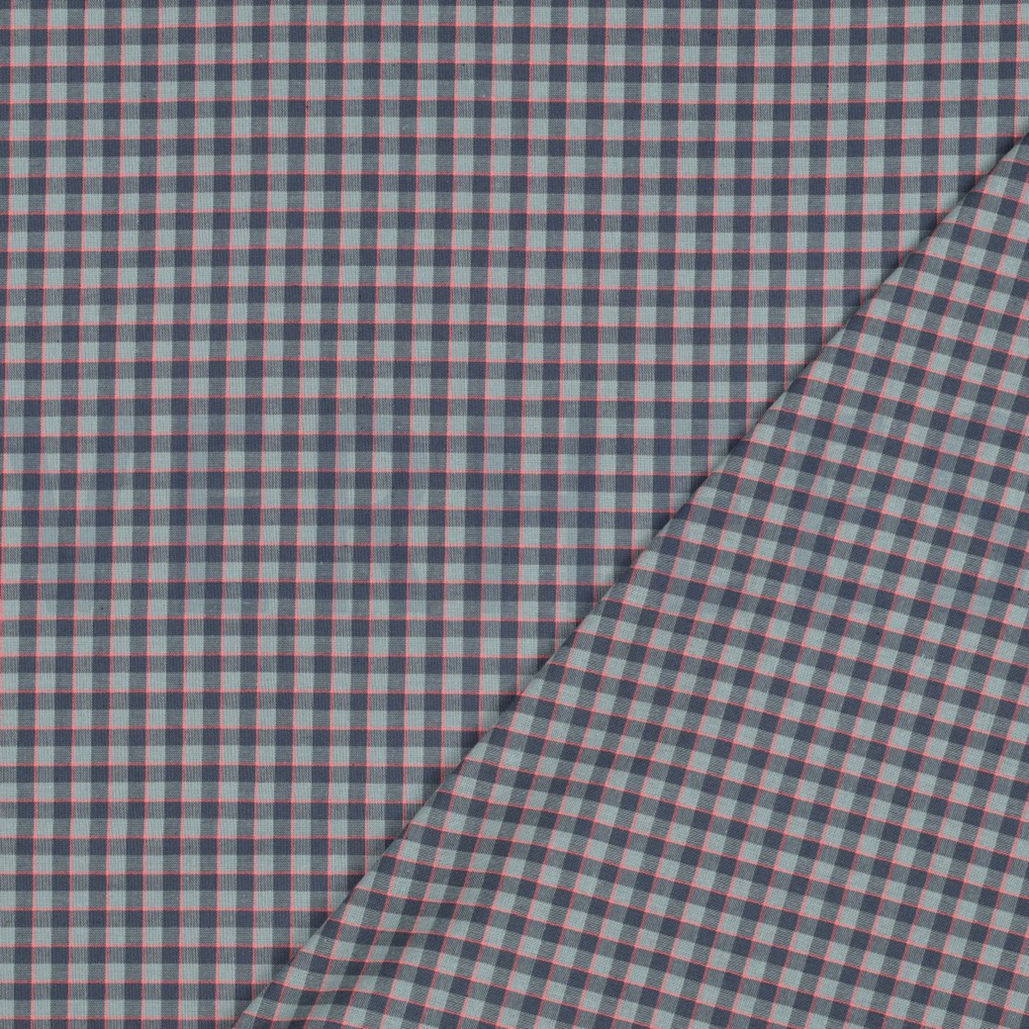 BAUMWOLLE GARNGEFÄRBT KAROS TEAL (high resolution) #4