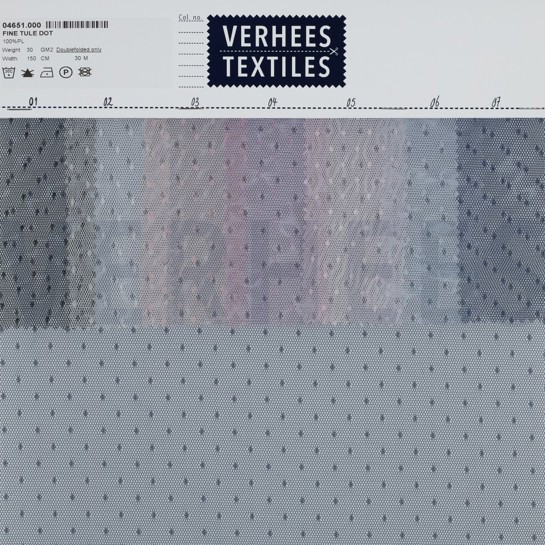 FEINER TÜLL PUNKTE HELLBLAU #7