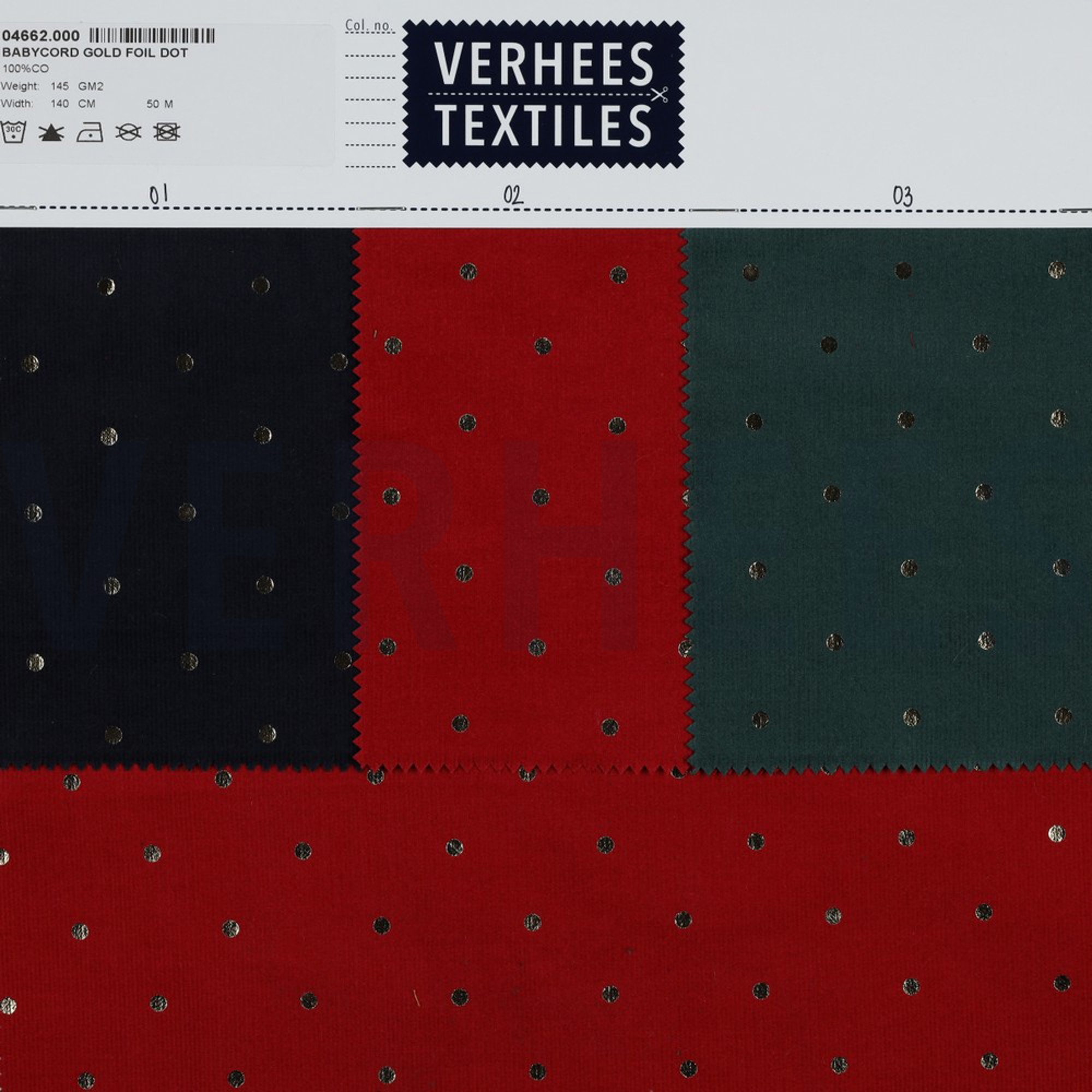 FEINCORD GOLD FOLIE PUNKTE MARINEBLAU (high resolution) #4