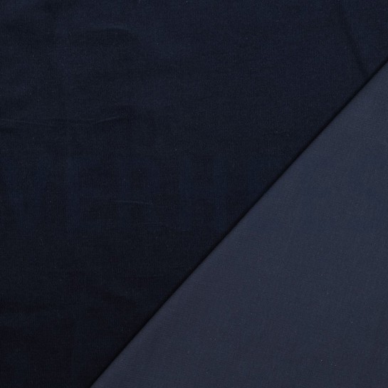 VELOURS MILLERAIES STRETCH 28W BLEU MARINE #7