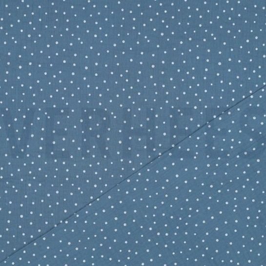 MUSSELIN KLEINE PUNKTE BLAU #7