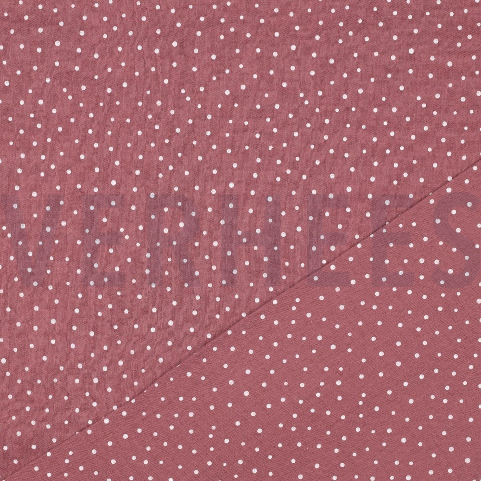DOUBLE GAUZE LITTLE DOTS ROSEWOOD (high resolution) #4