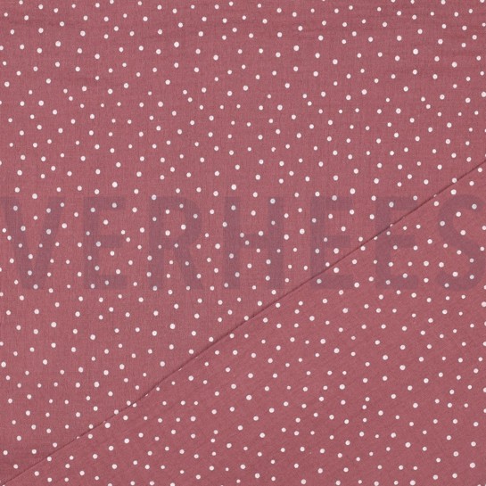 DOUBLE GAUZE LITTLE DOTS ROSEWOOD #7