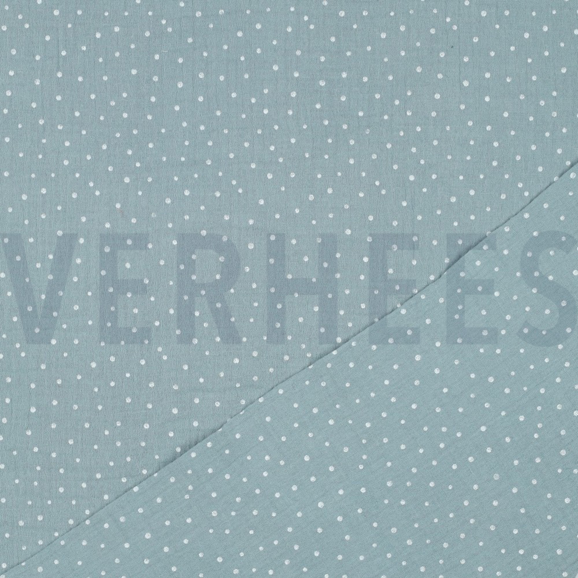 DOUBLE GAUZE LITTLE DOTS AQUA (high resolution) #4