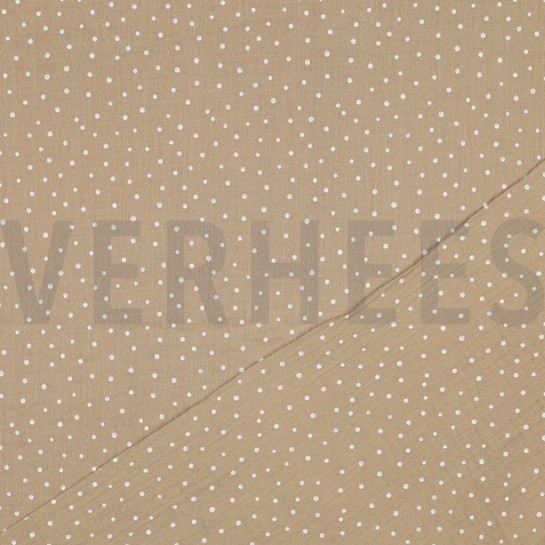 MUSSELIN KLEINE PUNKTE BEIGE #7