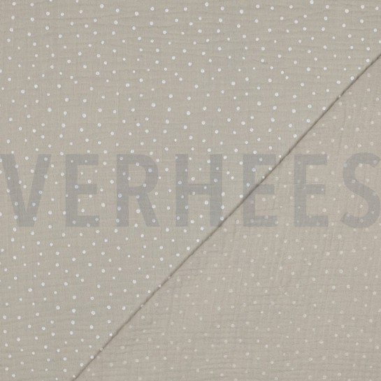 MUSSELIN KLEINE PUNKTE HELL SAND #7