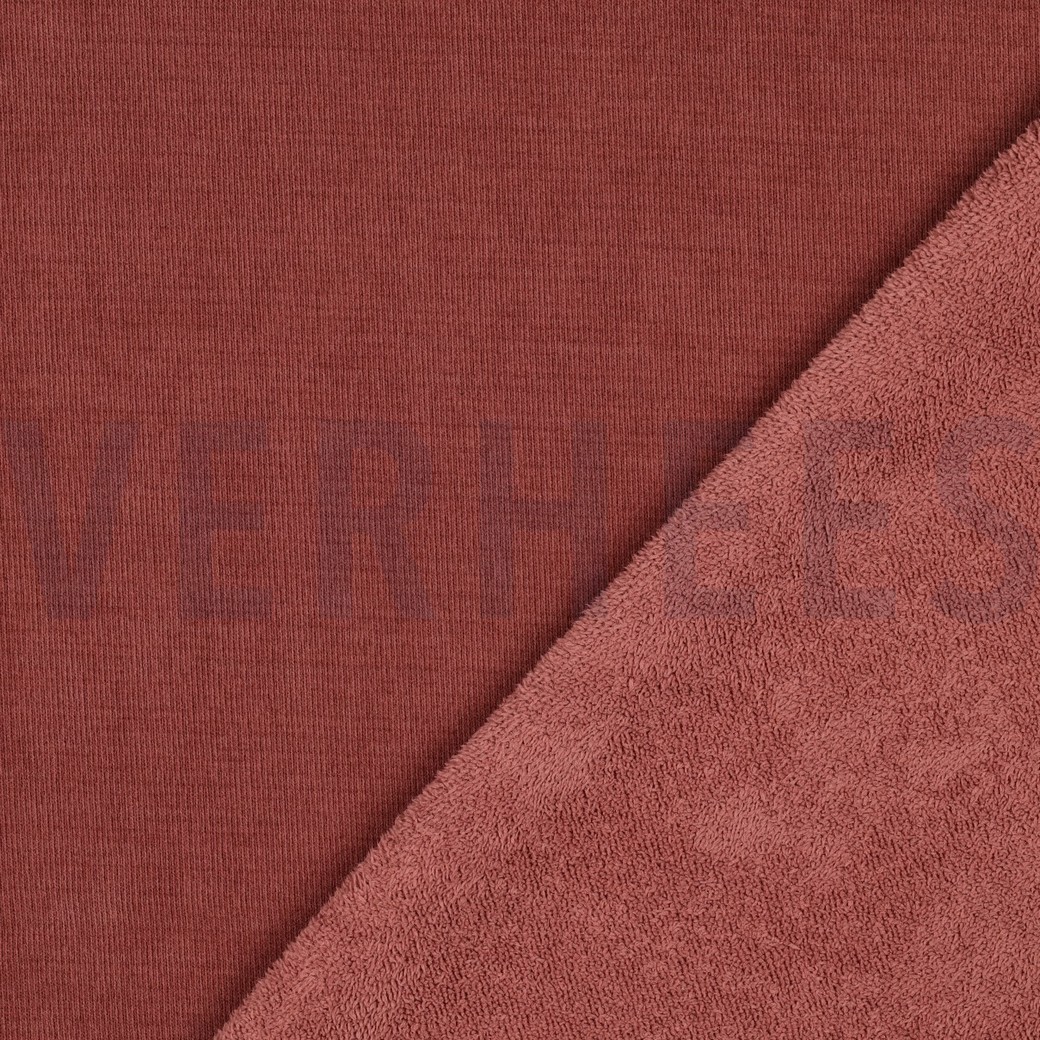 VELOURS SHERPA TRICOT DOUBLE FACE MAUVE #7