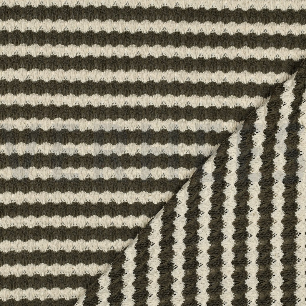 STRICK JACQUARD STREIFEN GRÜN #7
