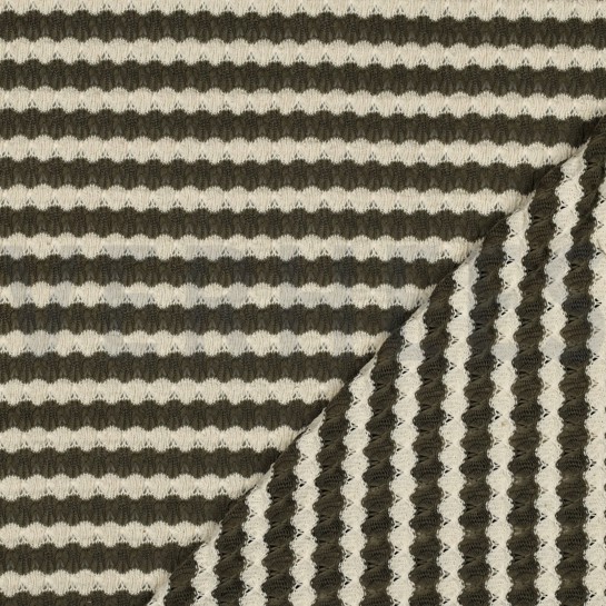 STRICK JACQUARD STREIFEN GRÜN #7