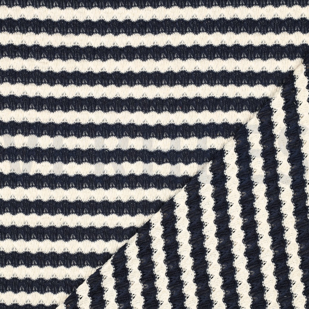 JACQUARD TRICOTÉ RAYURES BLEU MARINE #7