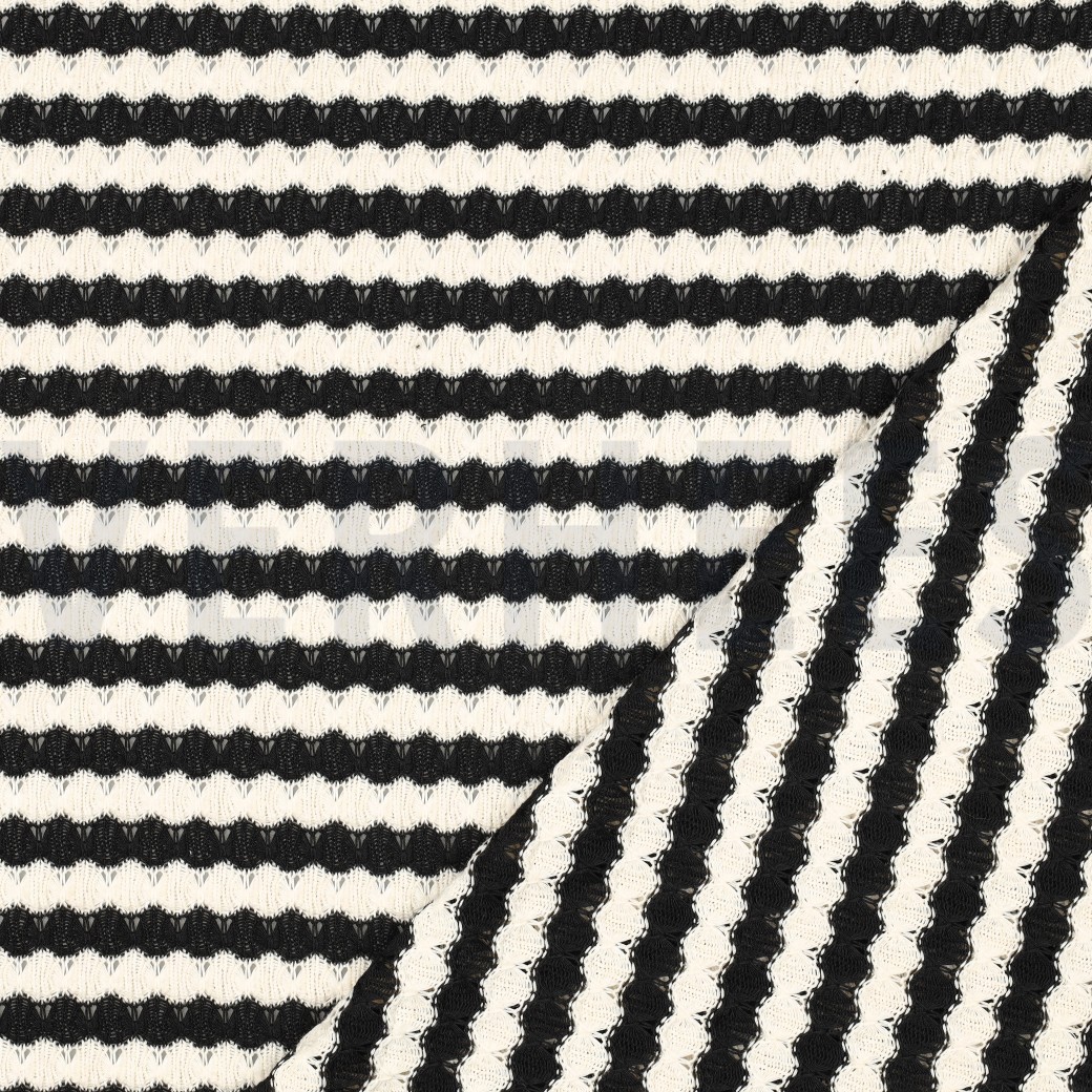 BREISEL JACQUARD STREPEN ZWART #7