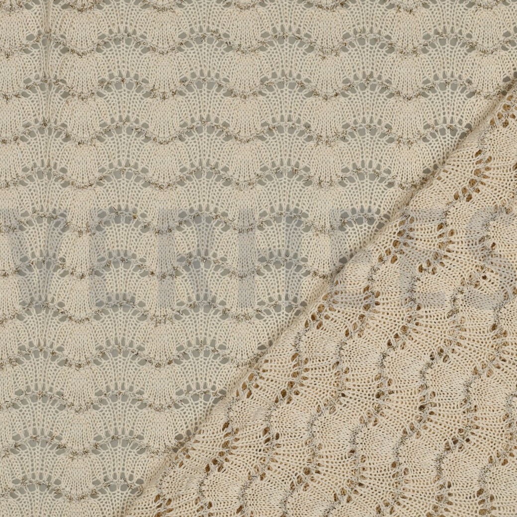 STRICK JACQUARD LUREX ECRU #7