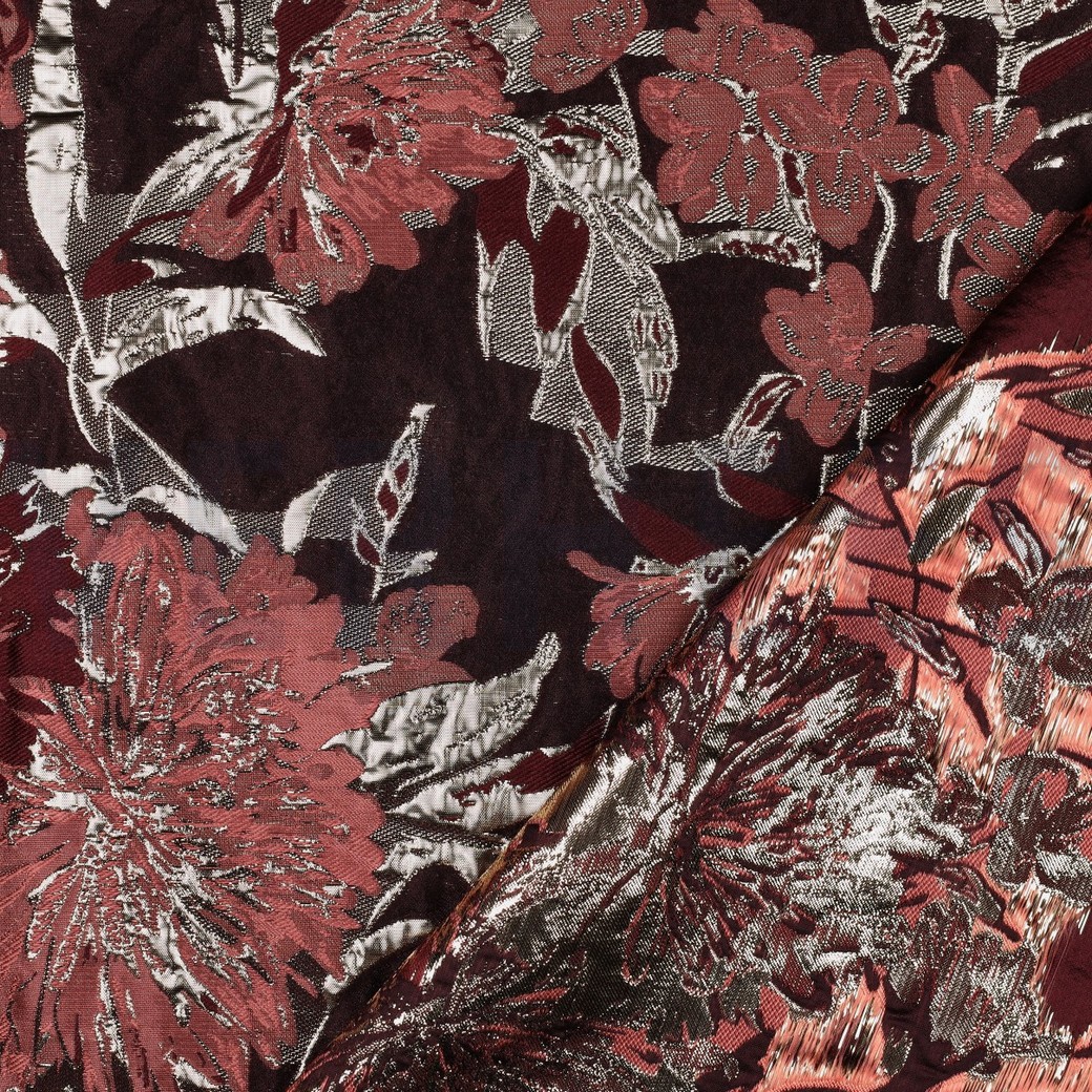 JACQUARD BLUMEN AUBERGINE #7