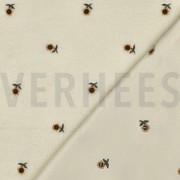 TEDDYSTOFF STICKEREI SONNENBLUMEN ECRU (thumbnail) #4