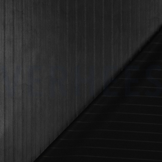 KUNSTLEDER STREIFEN SCHWARZ #7