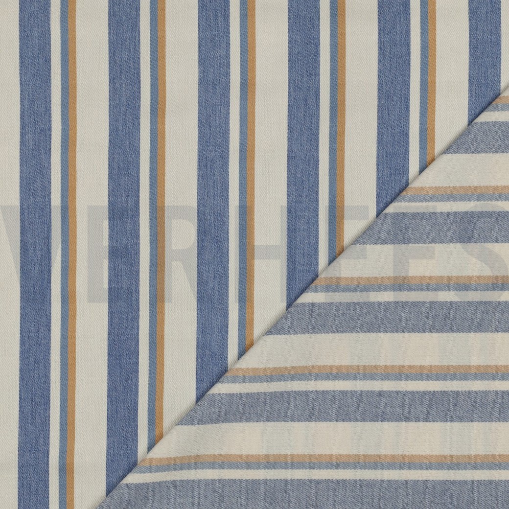 DENIM GARENGEVERFD STREPEN CAMEL #7