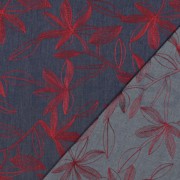 DENIM BRODERIE FLEURS BORDEAUX (thumbnail) #4