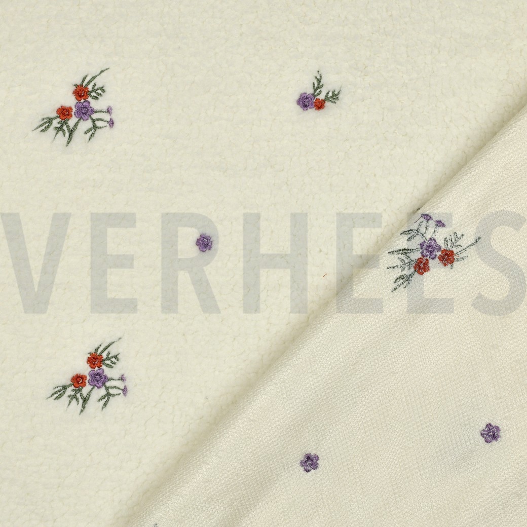 TEDDY BRODERIE FLEURS ECRU #7