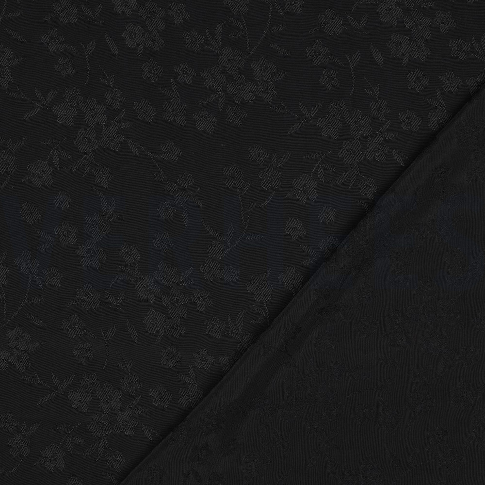 VISCOSE JACQUARD FLOWERS BLACK (high resolution) #4