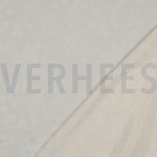 VISCOSE JACQUARD FLOWERS ECRU #7