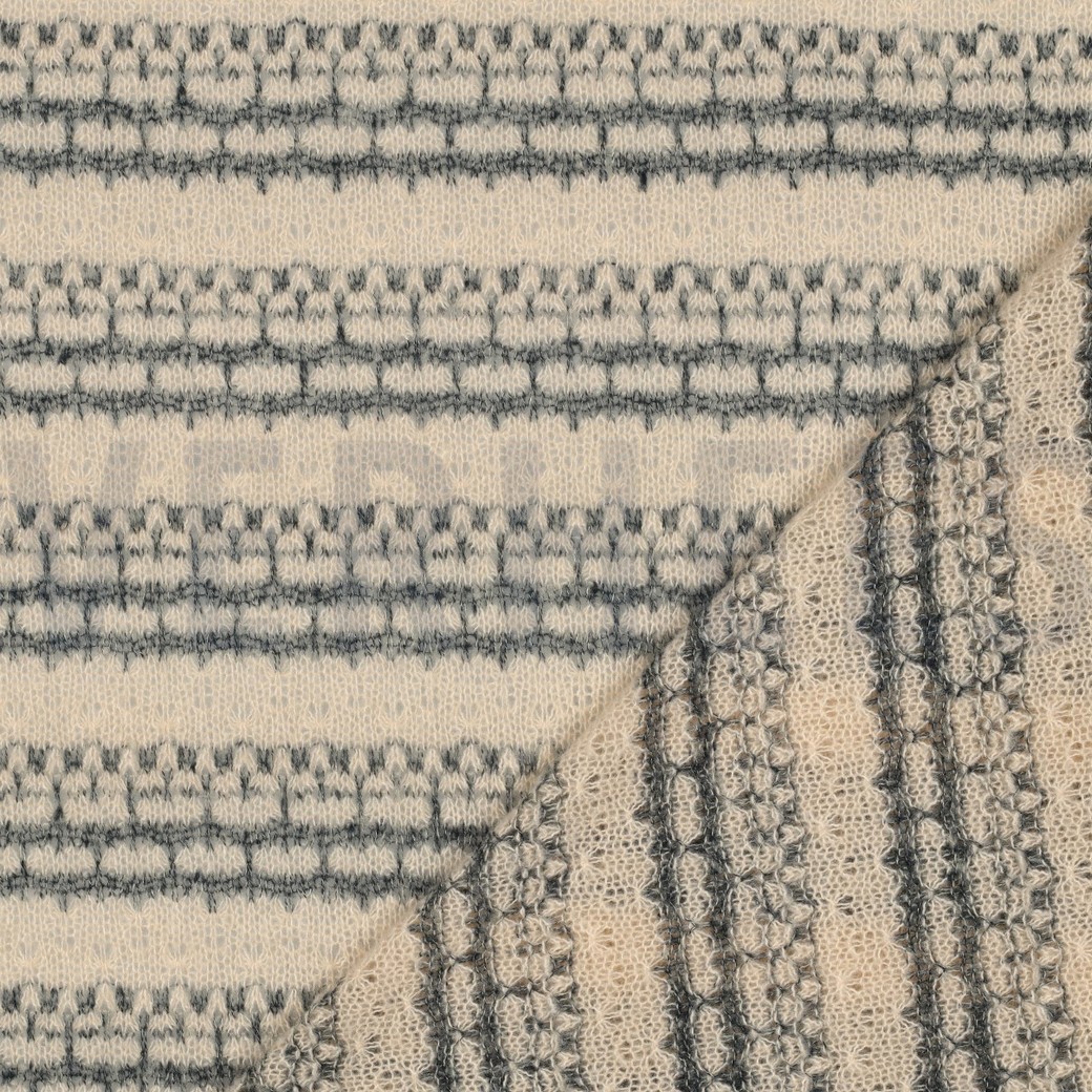BREISEL JACQUARD STREPEN GRIJS GEMÊLEERD #7
