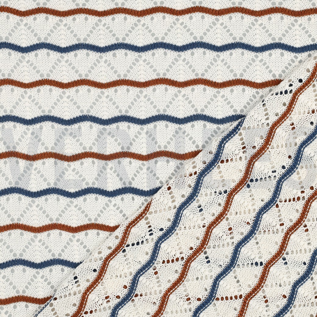 JACQUARD TRICOTÉ AJOUR ECRU/CAMEL #7