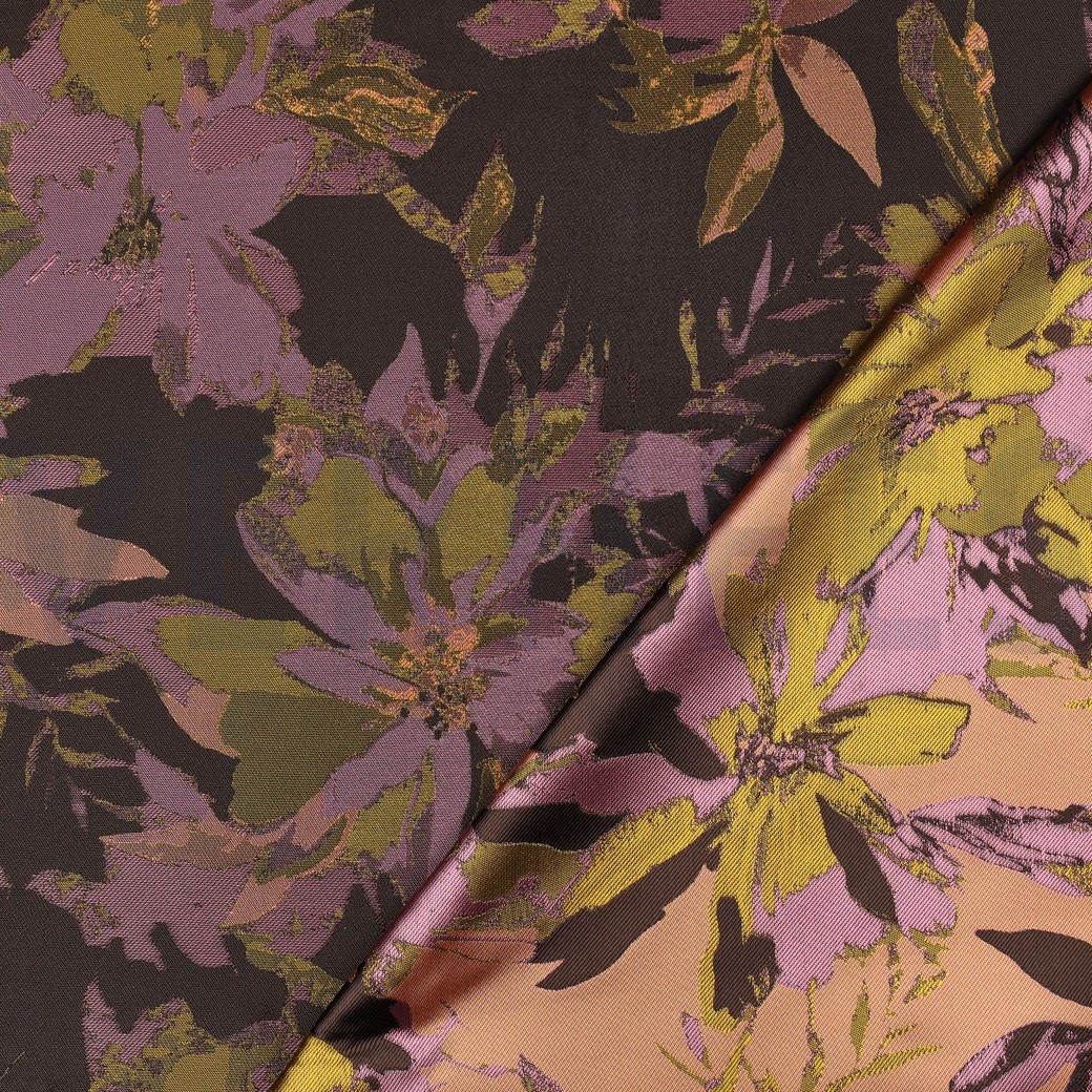JACQUARD BLUMEN BRAUN #7