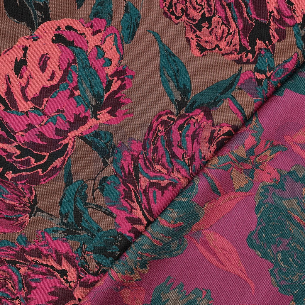 JACQUARD FLEURS VIOLET #7