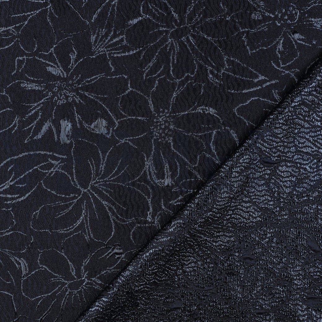 JACQUARD BLUMEN BLAU #7