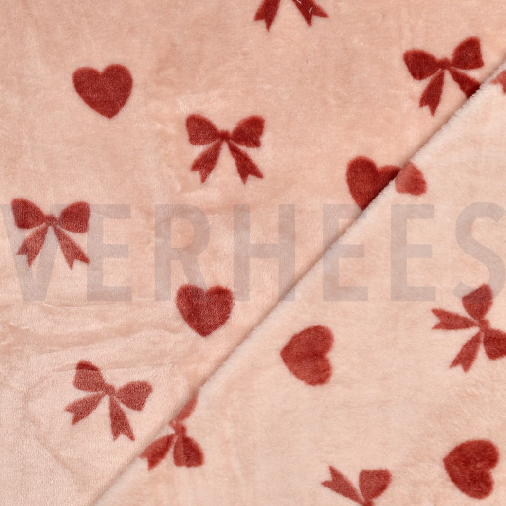 FLEECE SCHLEIFEN & HERZEN ROSA #7