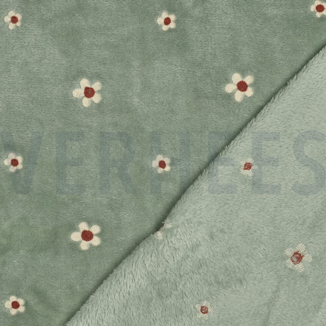 POLAIRE BRODERIE FLEURS SAUGE #7
