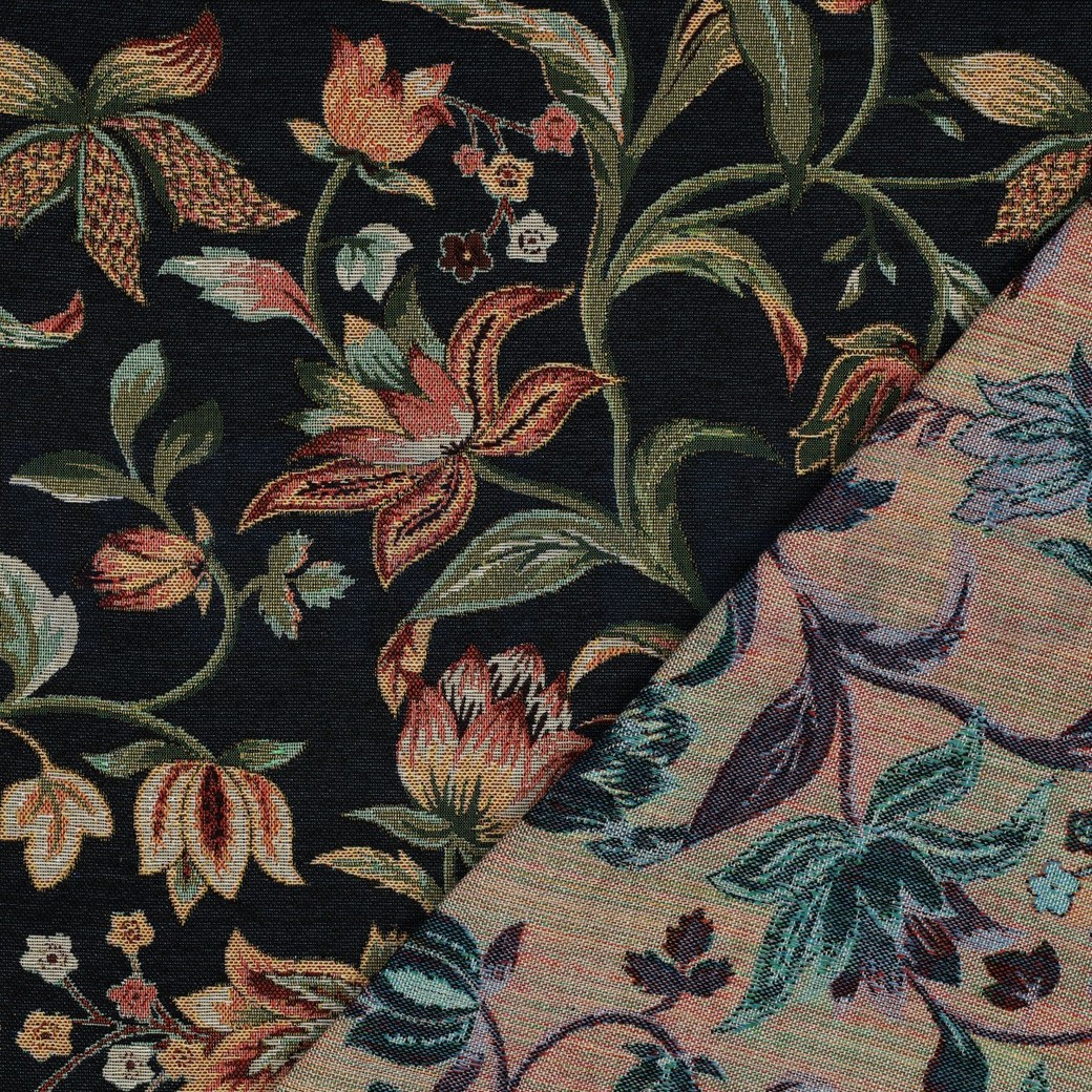GOBELIN FLOWERS NAVY #7