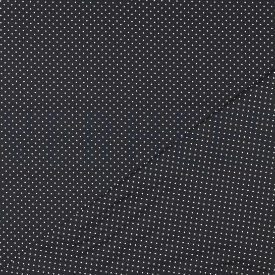 KATOENEN POPLIN KLEINE STIPPEN ZWART #7