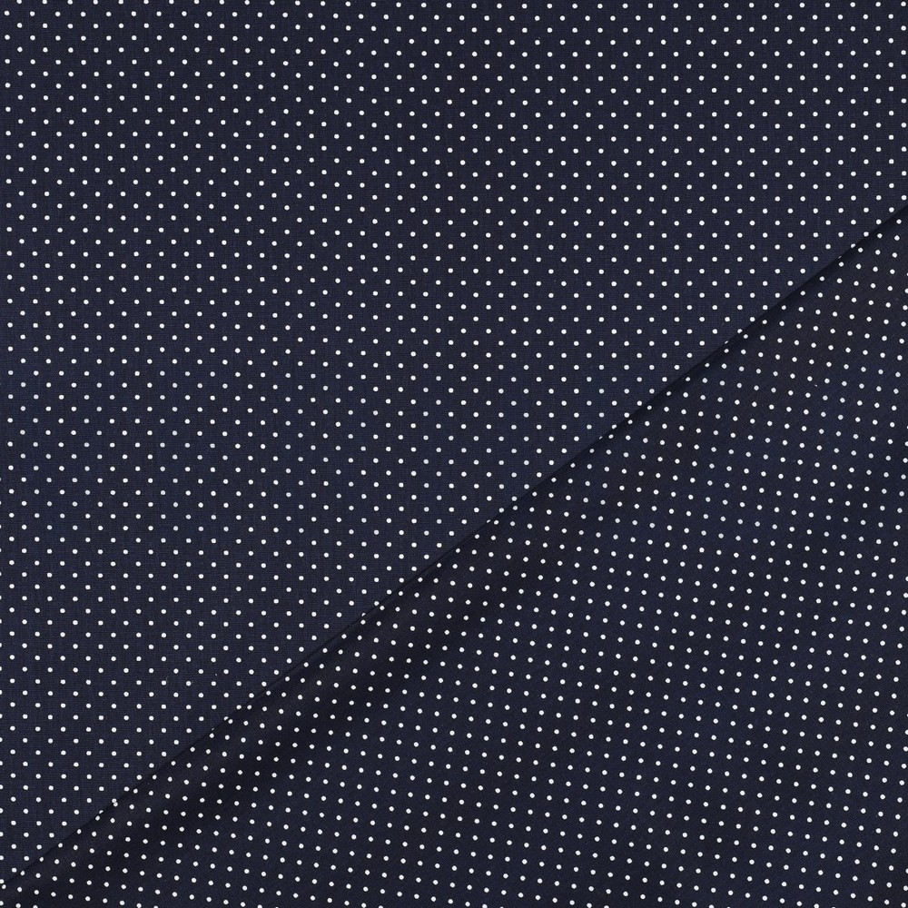 POPLIN PETIT DOTS NAVY #7