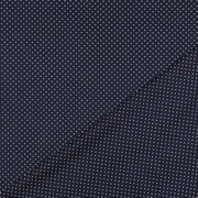 POPELINE DE COTON PETITS POINTS BLEU MARINE (thumbnail) #4