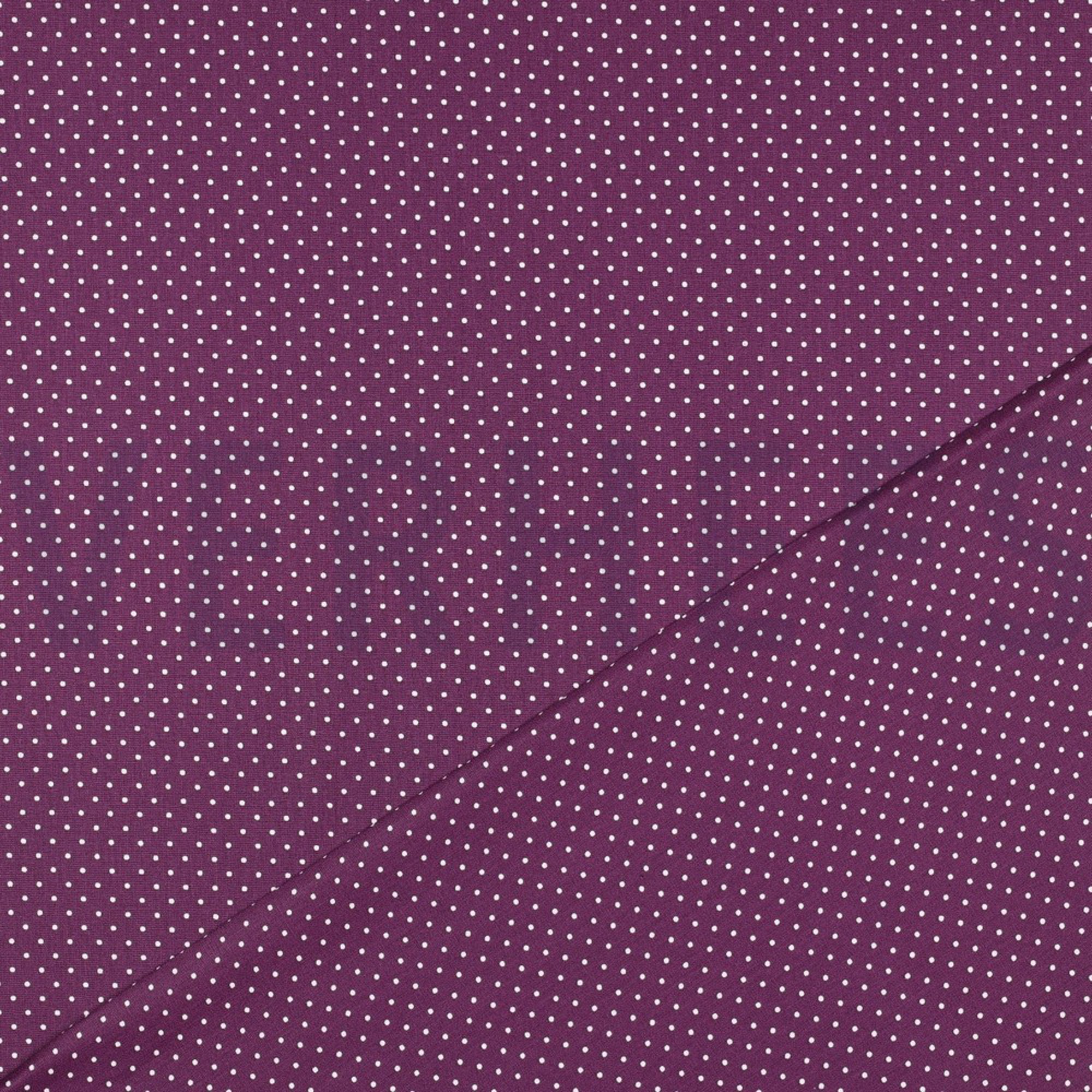 BAUMWOLLE POPELINE KLEINE PUNKTE LILA/VIOLETT (high resolution) #4