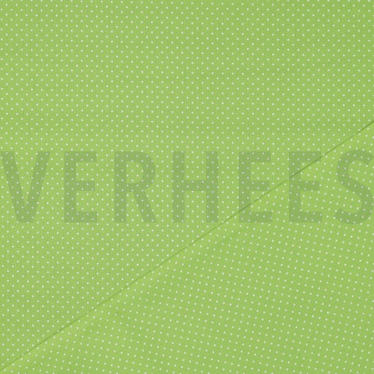 KATOENEN POPLIN KLEINE STIPPEN LIMOEN #7