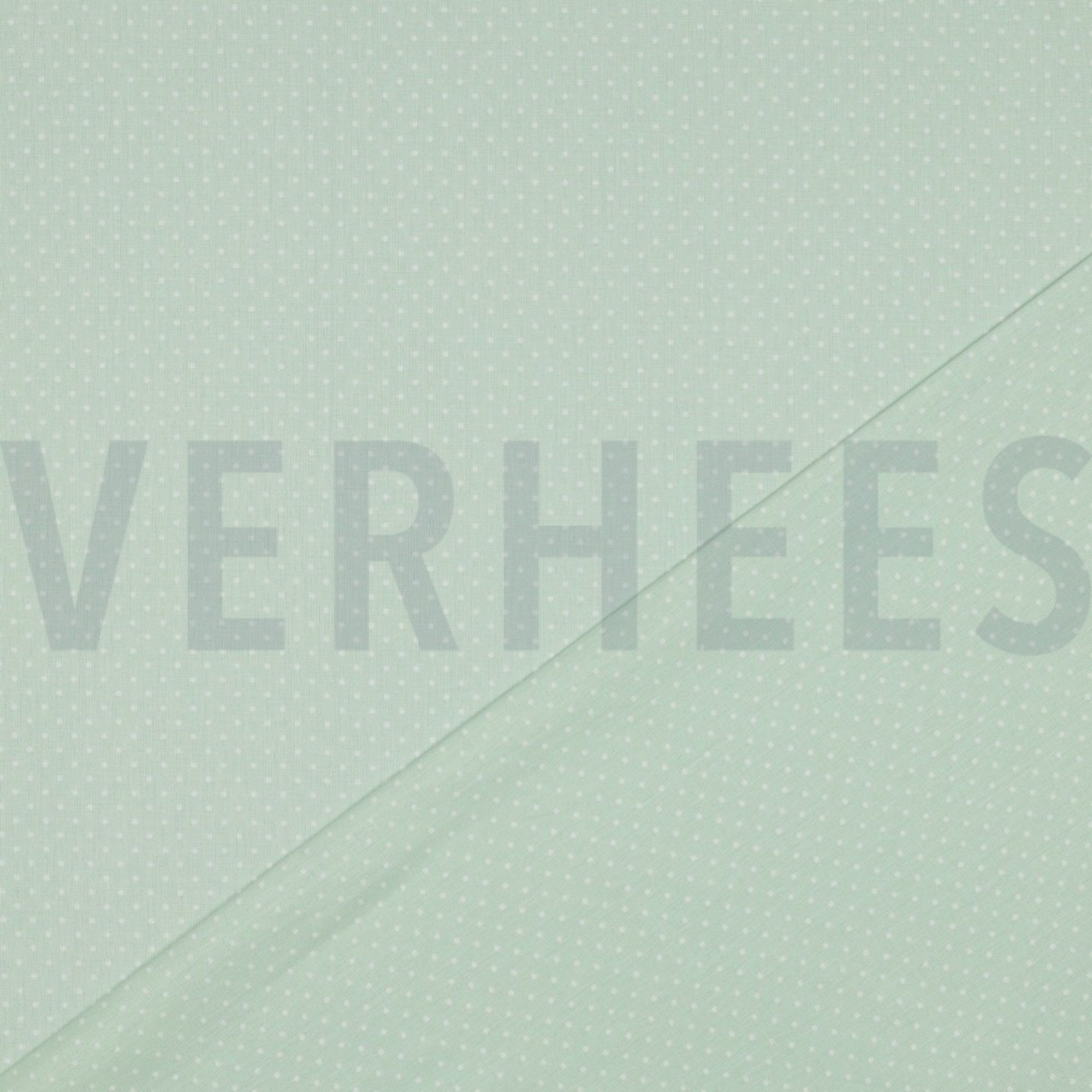 BAUMWOLLE POPELINE KLEINE PUNKTE MINZE (high resolution) #4