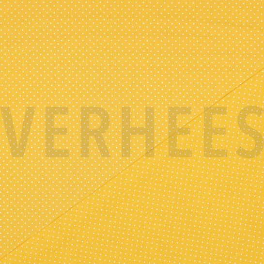 BAUMWOLLE POPELINE KLEINE PUNKTE GELB #7