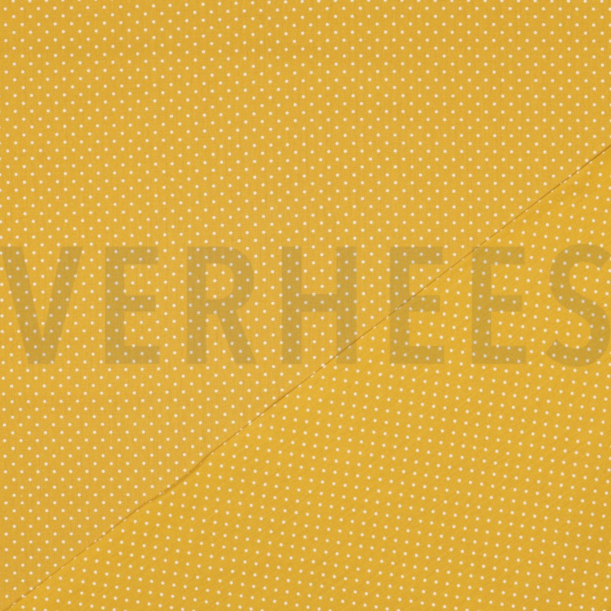 KATOENEN POPLIN KLEINE STIPPEN OKER (high resolution) #4