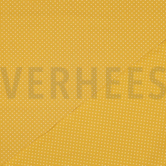 KATOENEN POPLIN KLEINE STIPPEN OKER #7